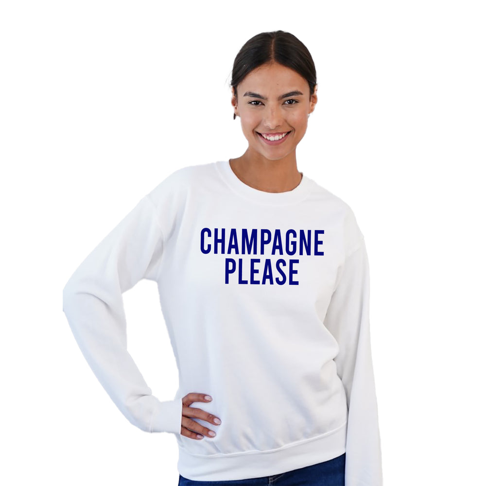 Scuba Sweatshirt - Champagne Please (Navy)