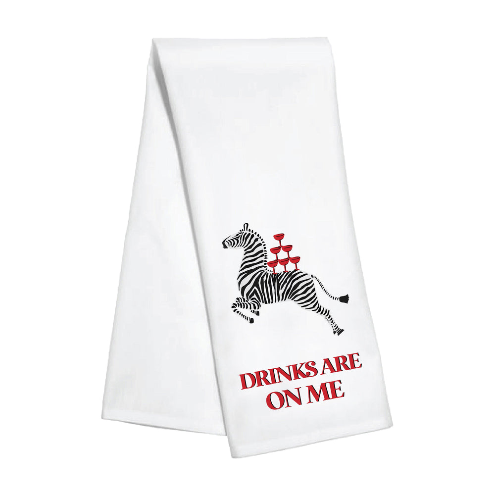 Kitchen Towel - Drinks Are on Me Zebra