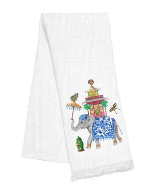Fringe Towel - Elephant