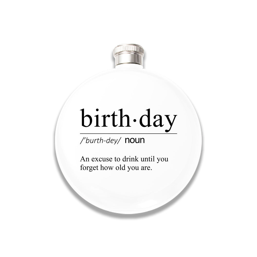 Flask (White) - Birthday