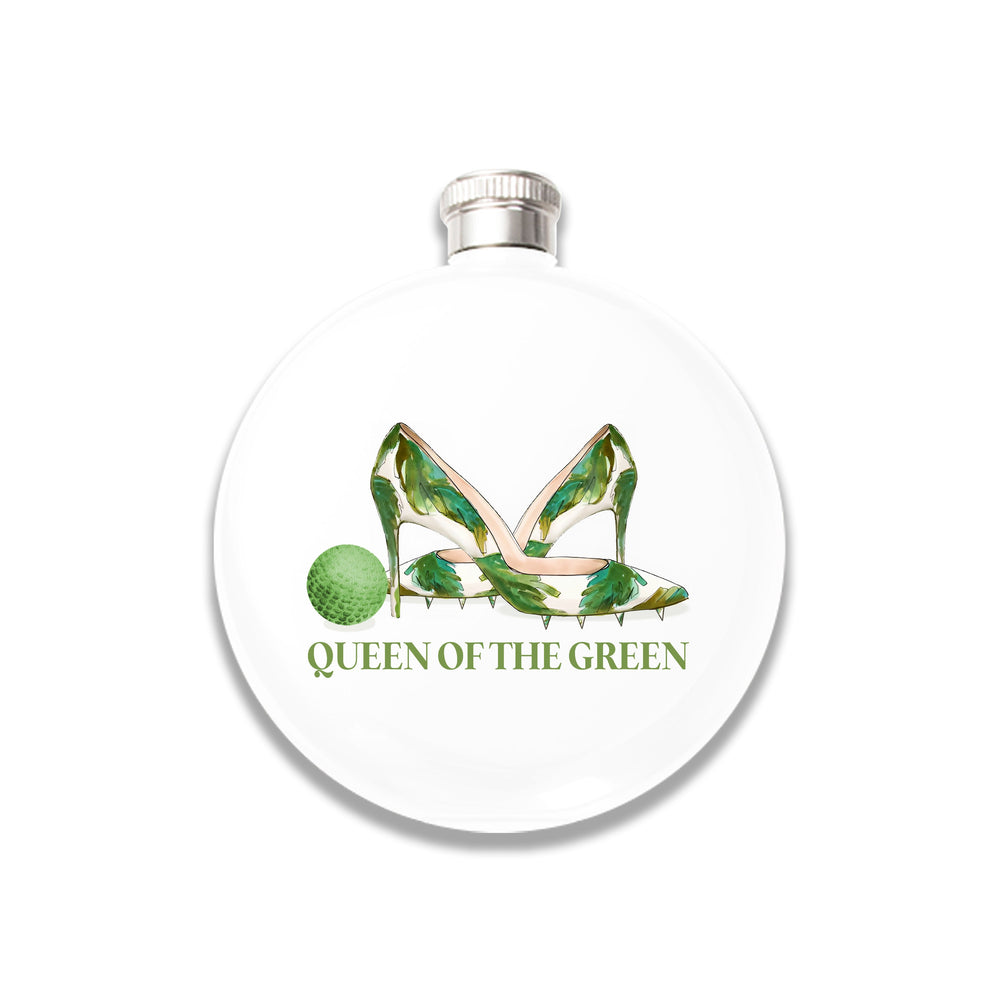 Flask (White) - Queen of the Green - Golf