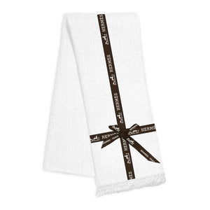 Fringe Towels - Brown Bow