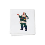 Cocktail Napkins (Set of 4) - Green Santa