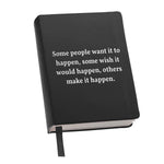 Lined Journal Black - Make it Happen