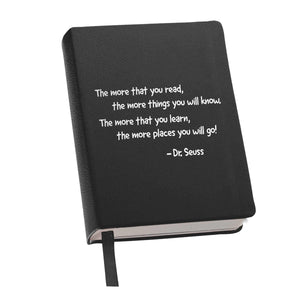 Lined Journal Black - The More You Read (Dr. Seuss)