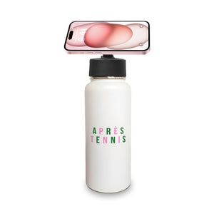 Insulated Water Bottle w/ Magnetic Phone Holder - Après Tennis