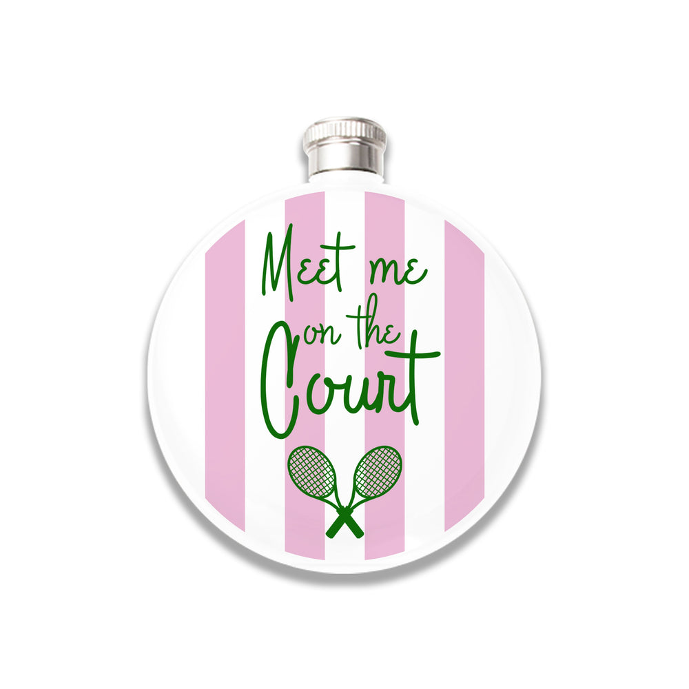 Flask (White) - Meet Me on the Court - Tennis