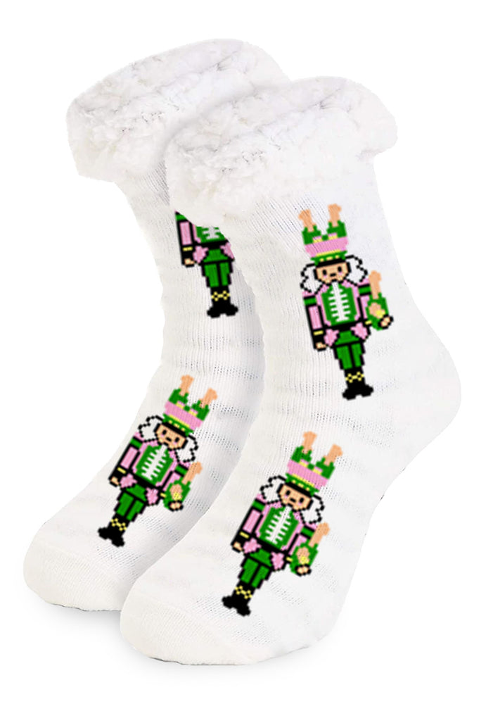 House Party Slipper Socks - Nutcracker Champagne