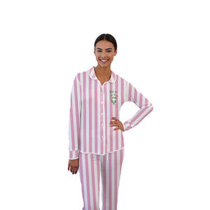 Pant Set (Pink & White) - Meet Me Tennis