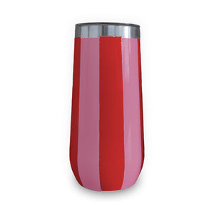 Champagne Tumbler (Pink & Red Stripe) - Blank