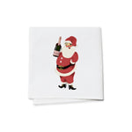 Cocktail Napkins (Set of 4) - Red Santa Champagne