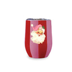 Wine Tumbler (Pink & Red Stripe) -Santa