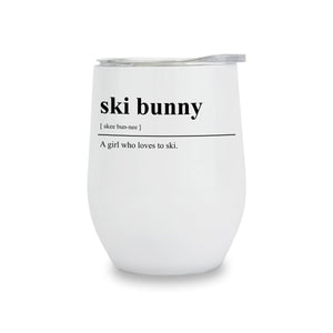 Wine Tumblers - Ski Bunny