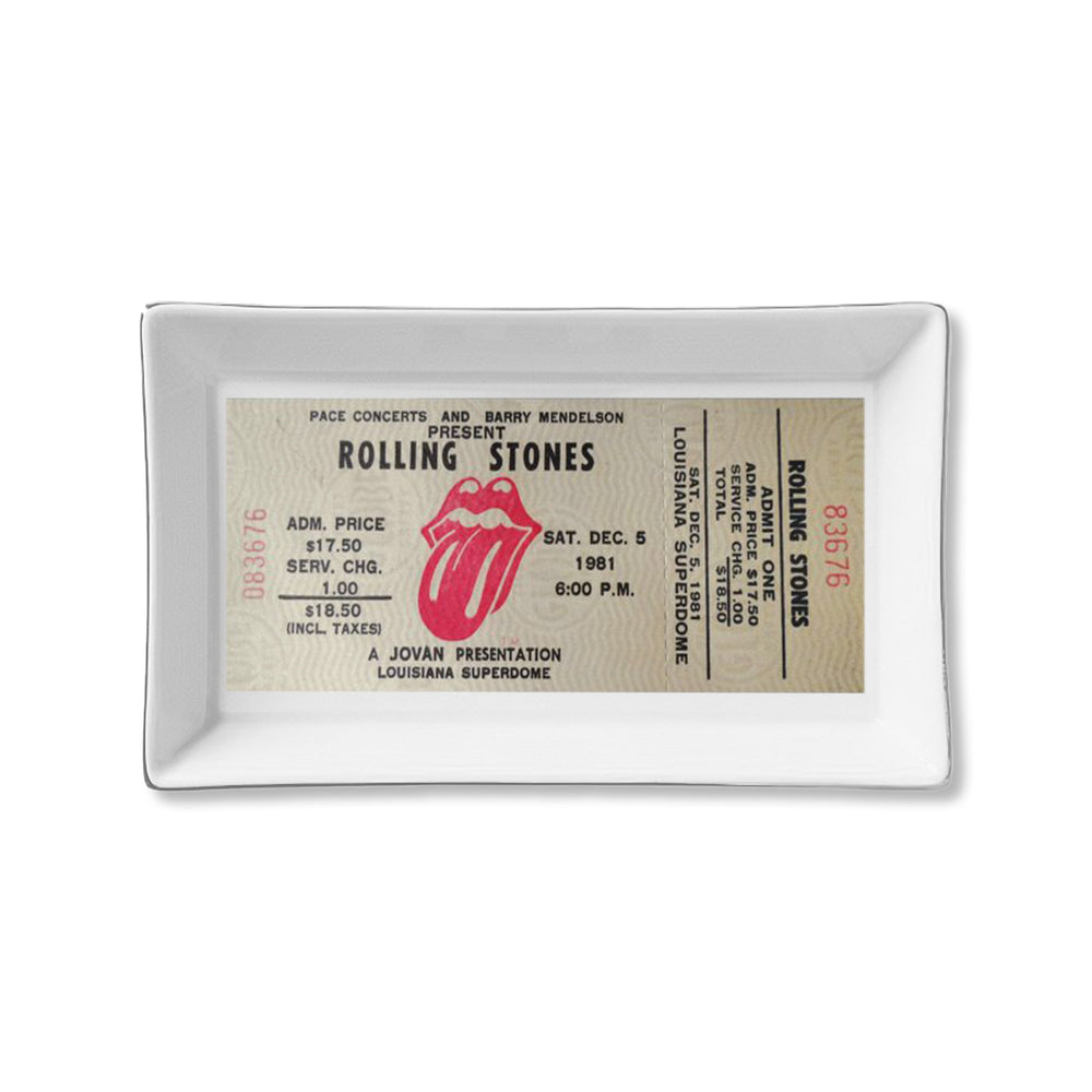 Ceramic Tray - Rolling Stones Ticket