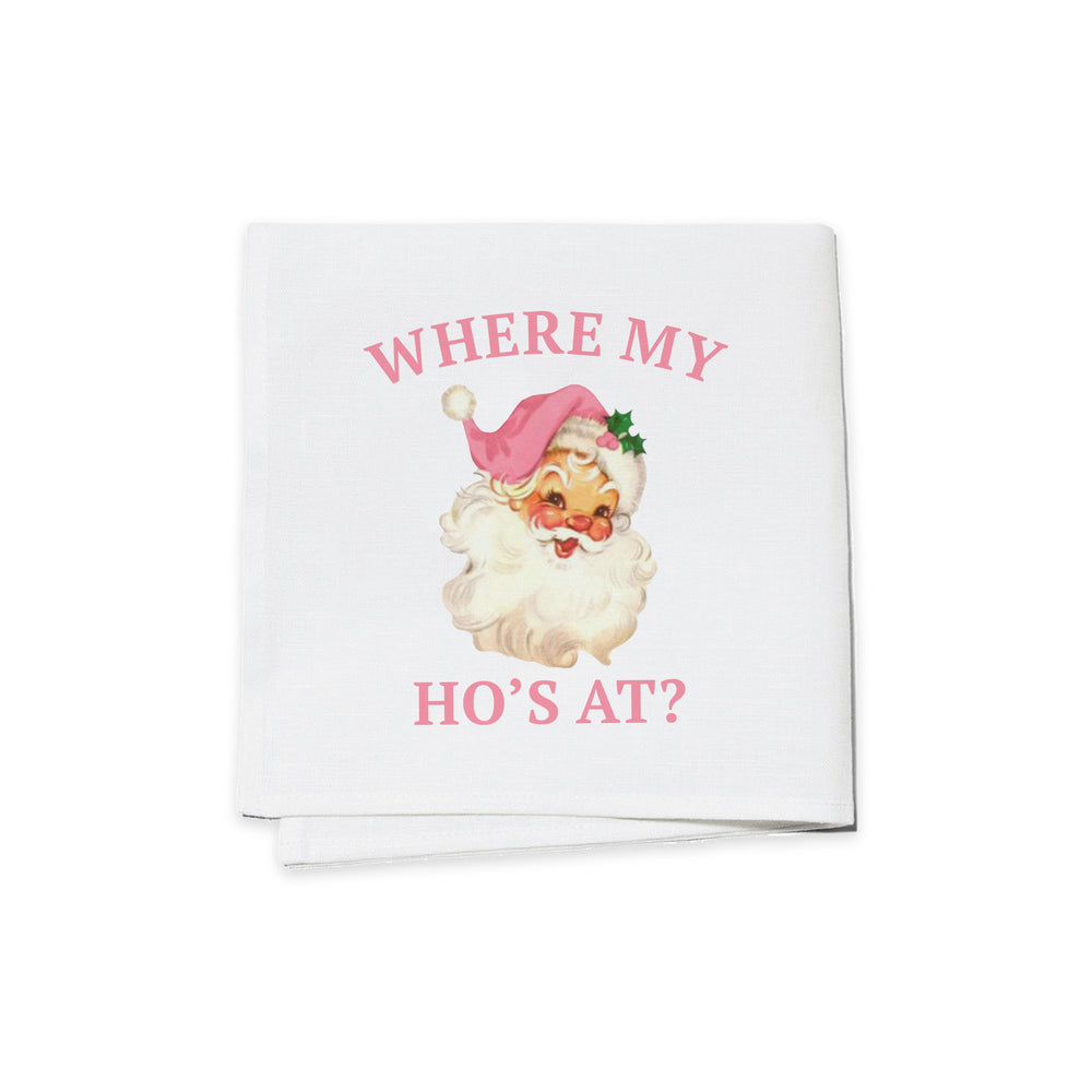 Cocktail Napkins (Set of 4) - Where my Ho's At